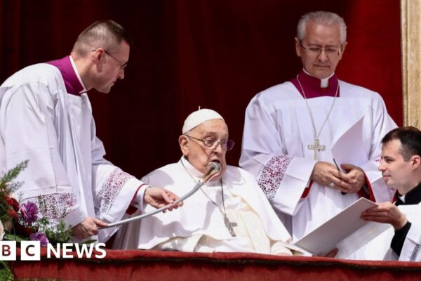 Pope wishes worshippers Happy Easter after serious illness newsthirst.